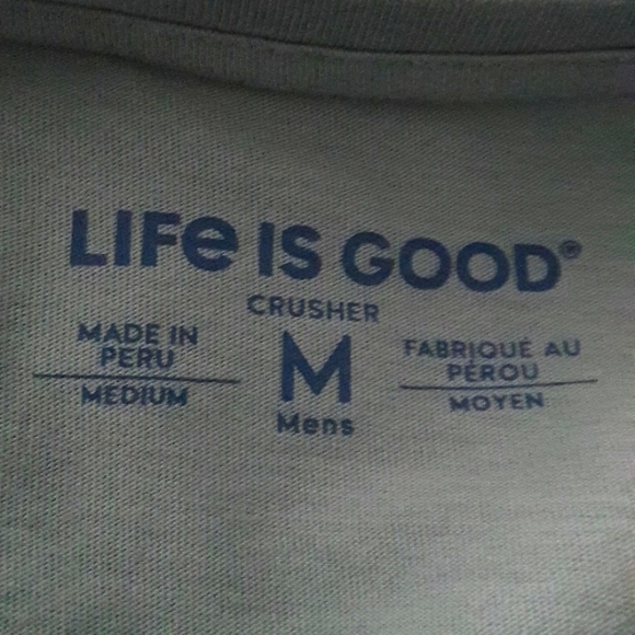NWT "Life Is Good" Mens Long Sleeve Crusher Tee Size Medium - Picture 2 of 5